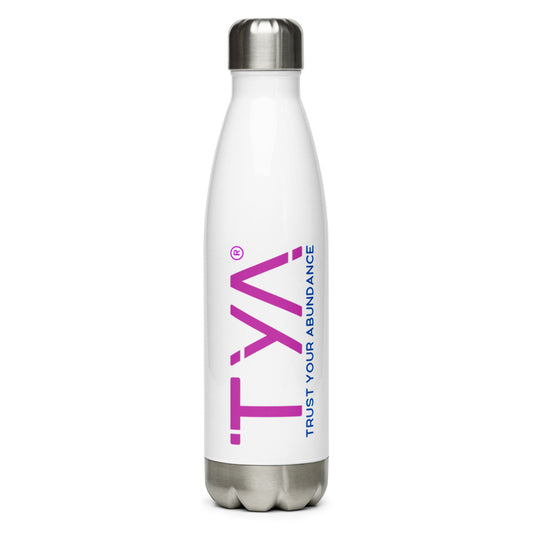 Tya Stainless Steel Water Bottle in Magenta/Navy