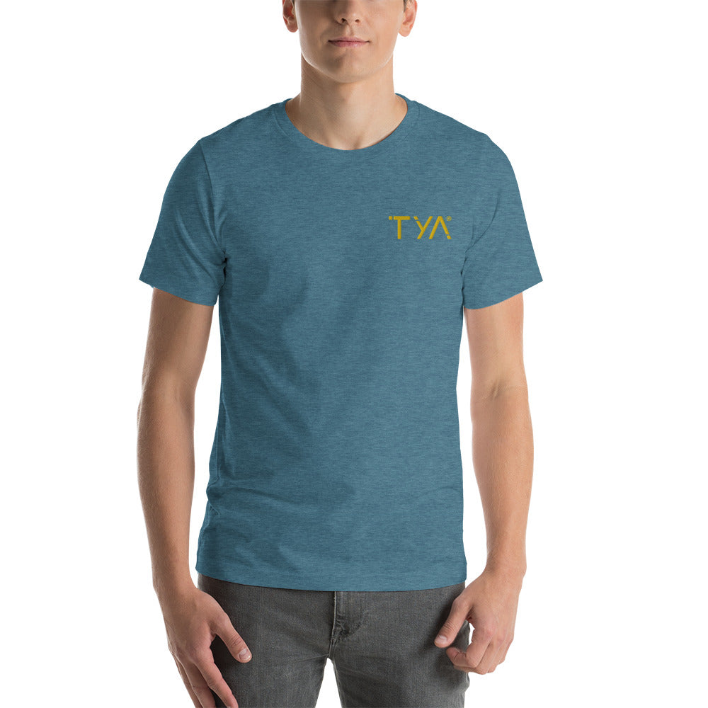 Tya Short-Sleeve Unisex T-Shirt Golden Embroidery