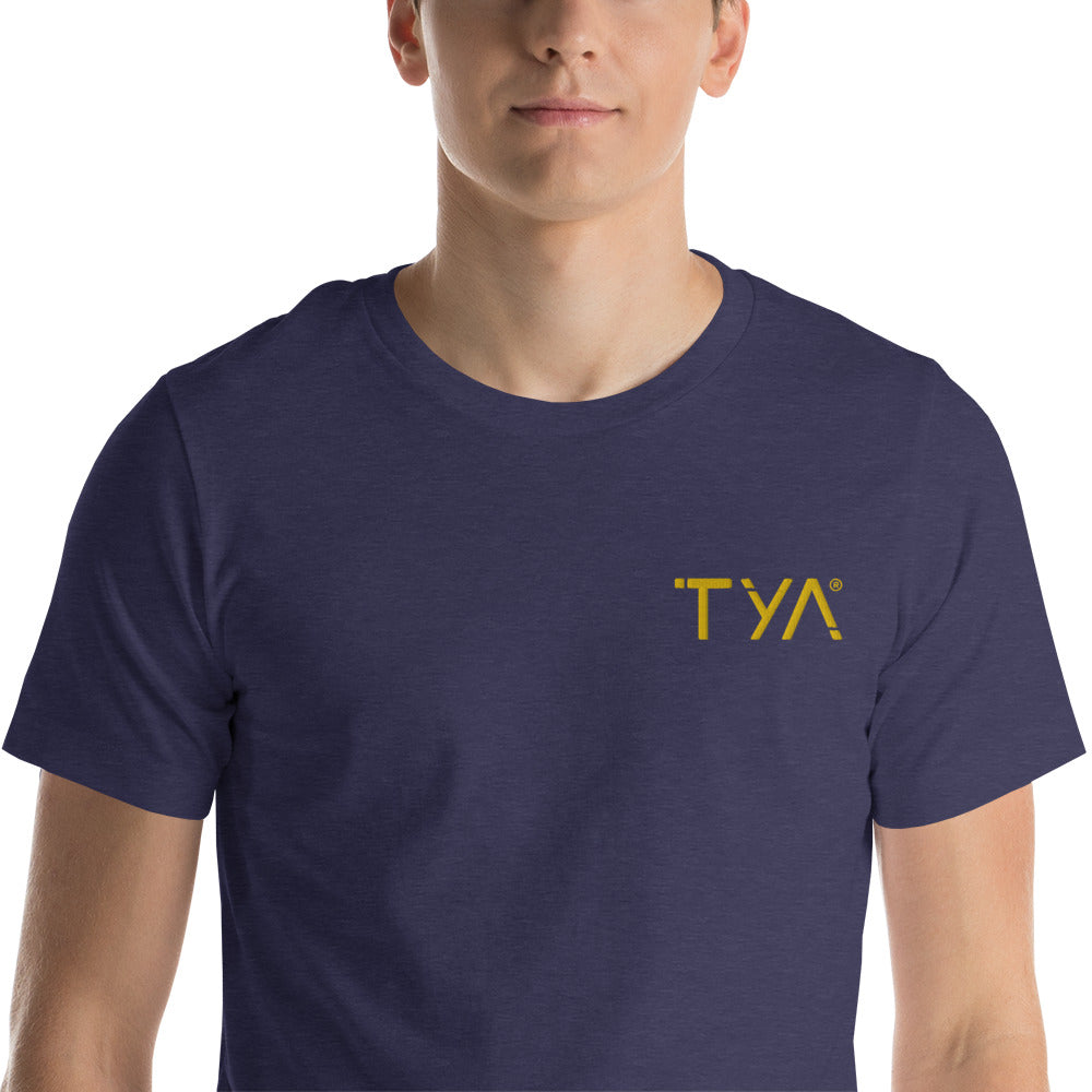 Tya Short-Sleeve Unisex T-Shirt Golden Embroidery