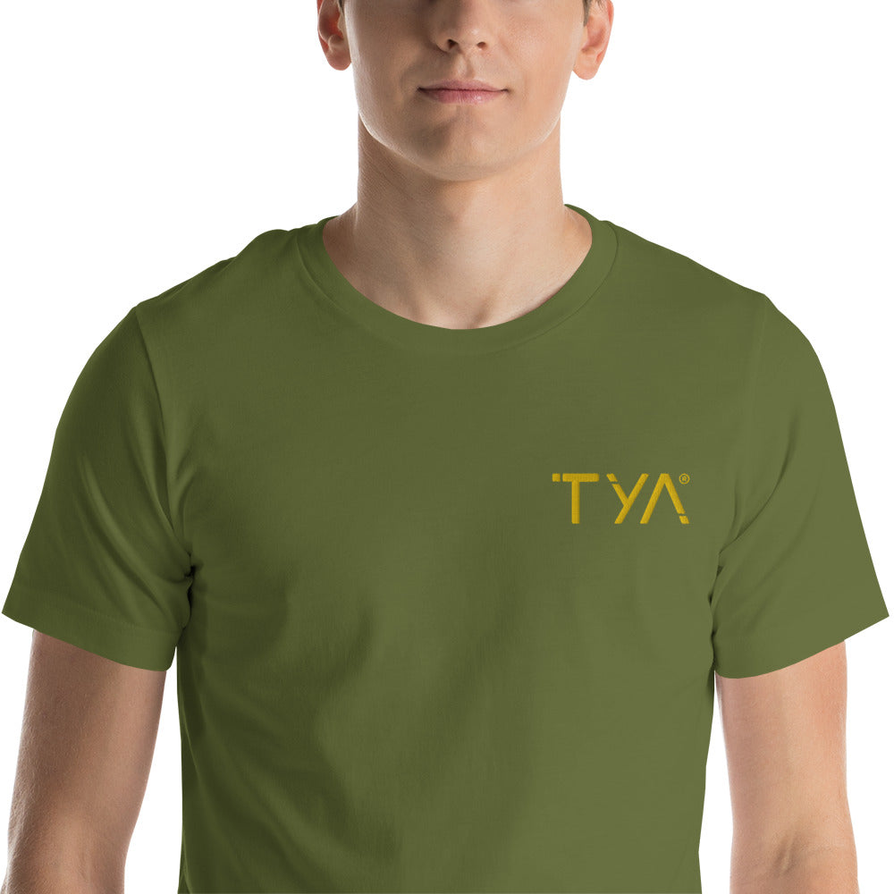 Tya Short-Sleeve Unisex T-Shirt Golden Embroidery