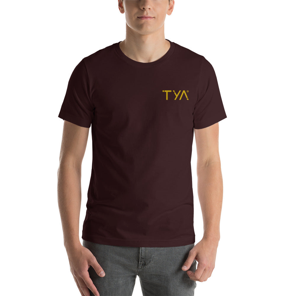 Tya Short-Sleeve Unisex T-Shirt Golden Embroidery