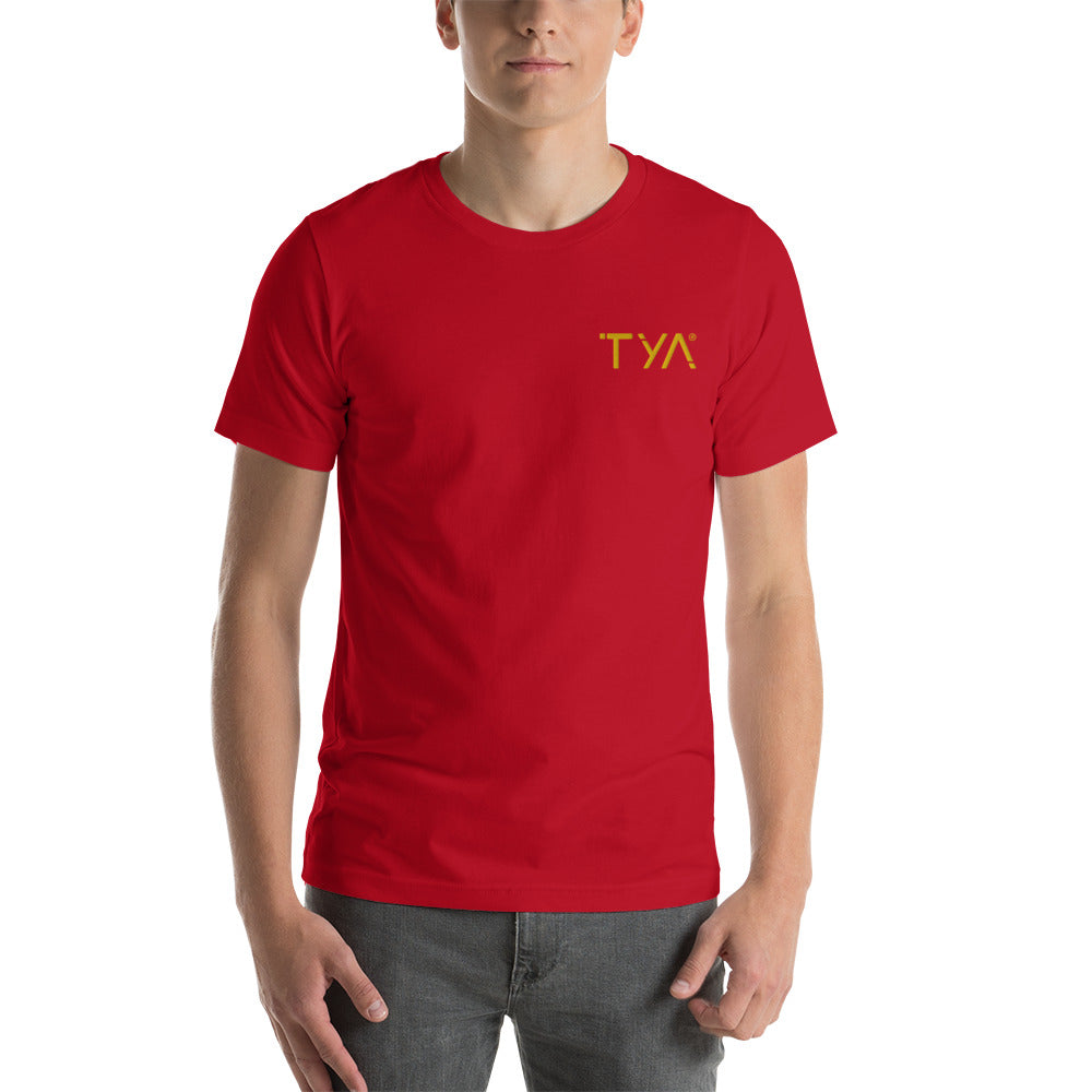 Tya Short-Sleeve Unisex T-Shirt Golden Embroidery