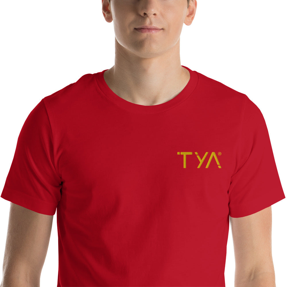 Tya Short-Sleeve Unisex T-Shirt Golden Embroidery