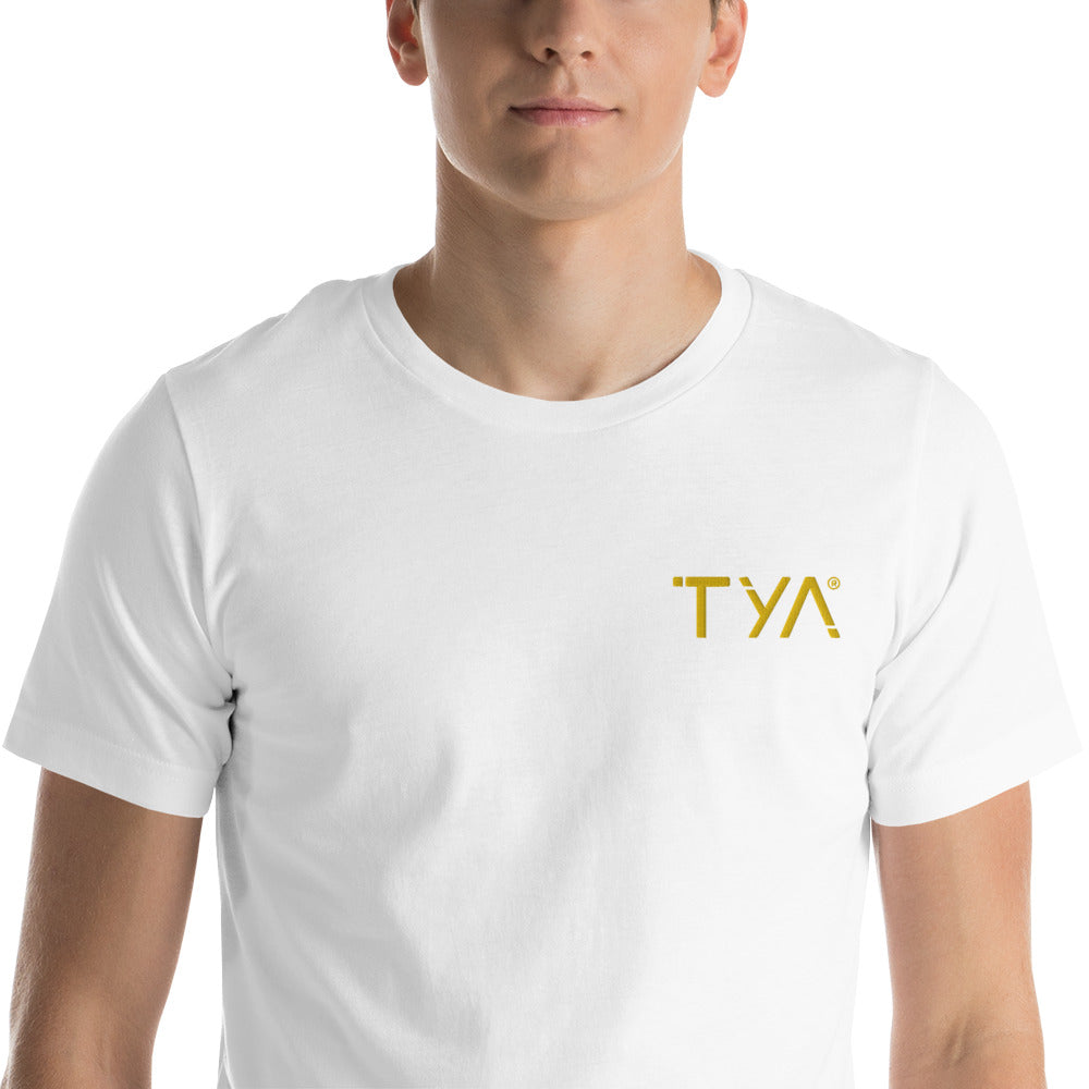 Tya Short-Sleeve Unisex T-Shirt Golden Embroidery