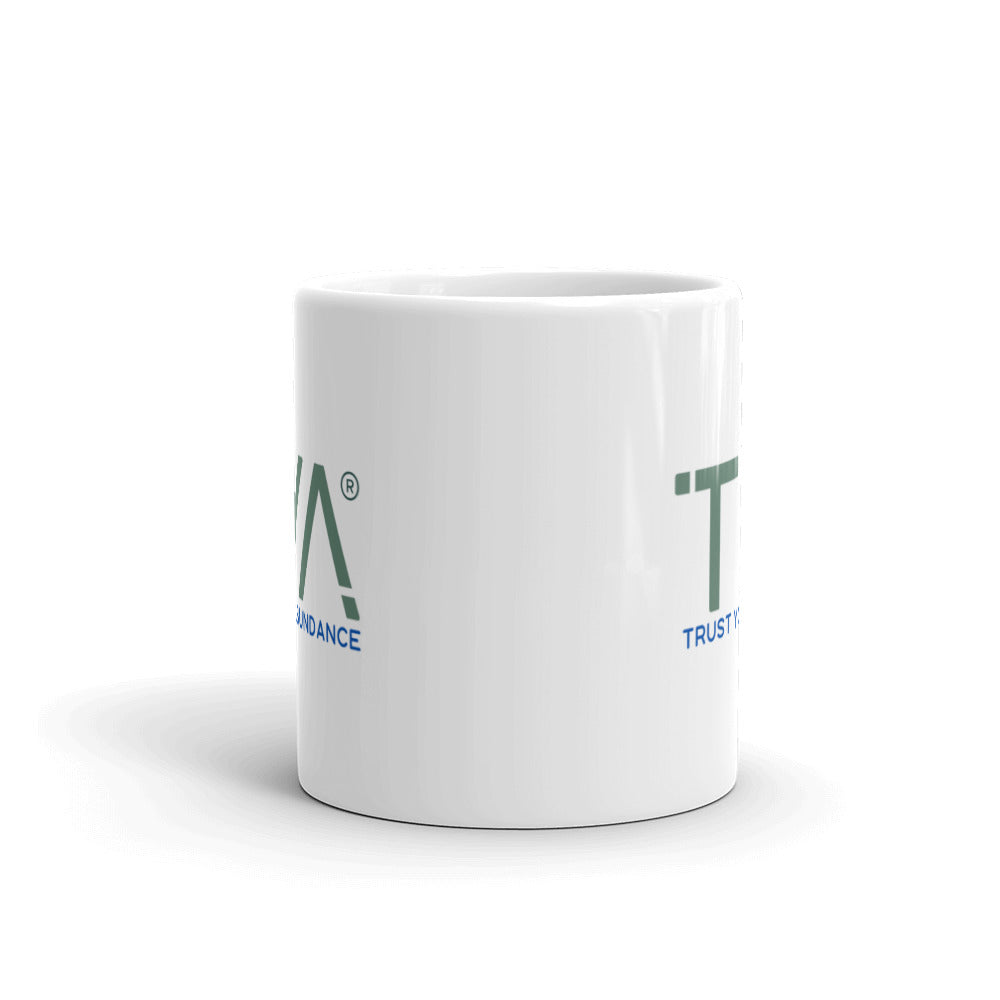 Tya White Glossy Mug in Spruce/Navy