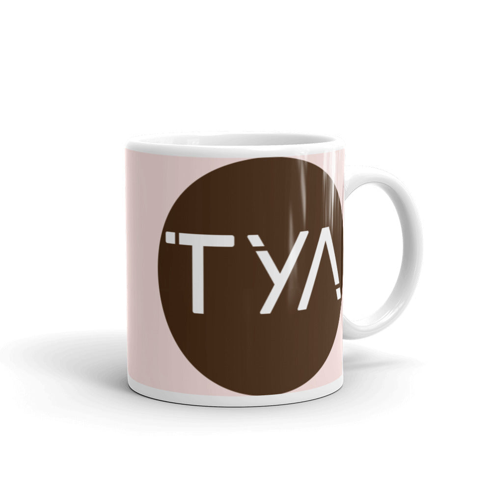 Tya Glossy Mug in Cinderella/Chocolate Dot (11 oz Only)