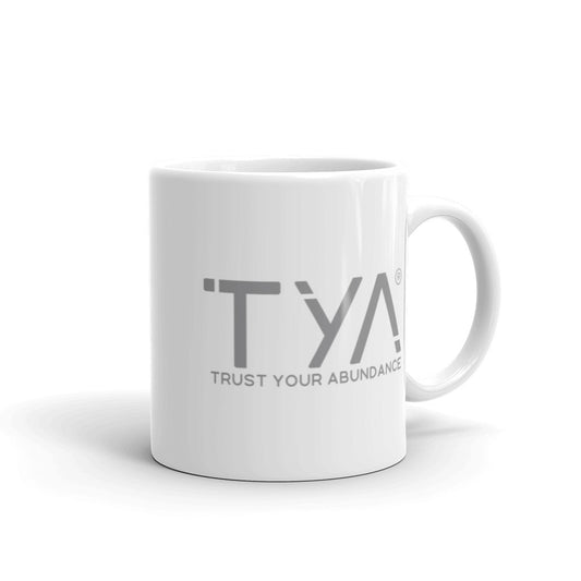 Tya White Glossy Mug in Slate